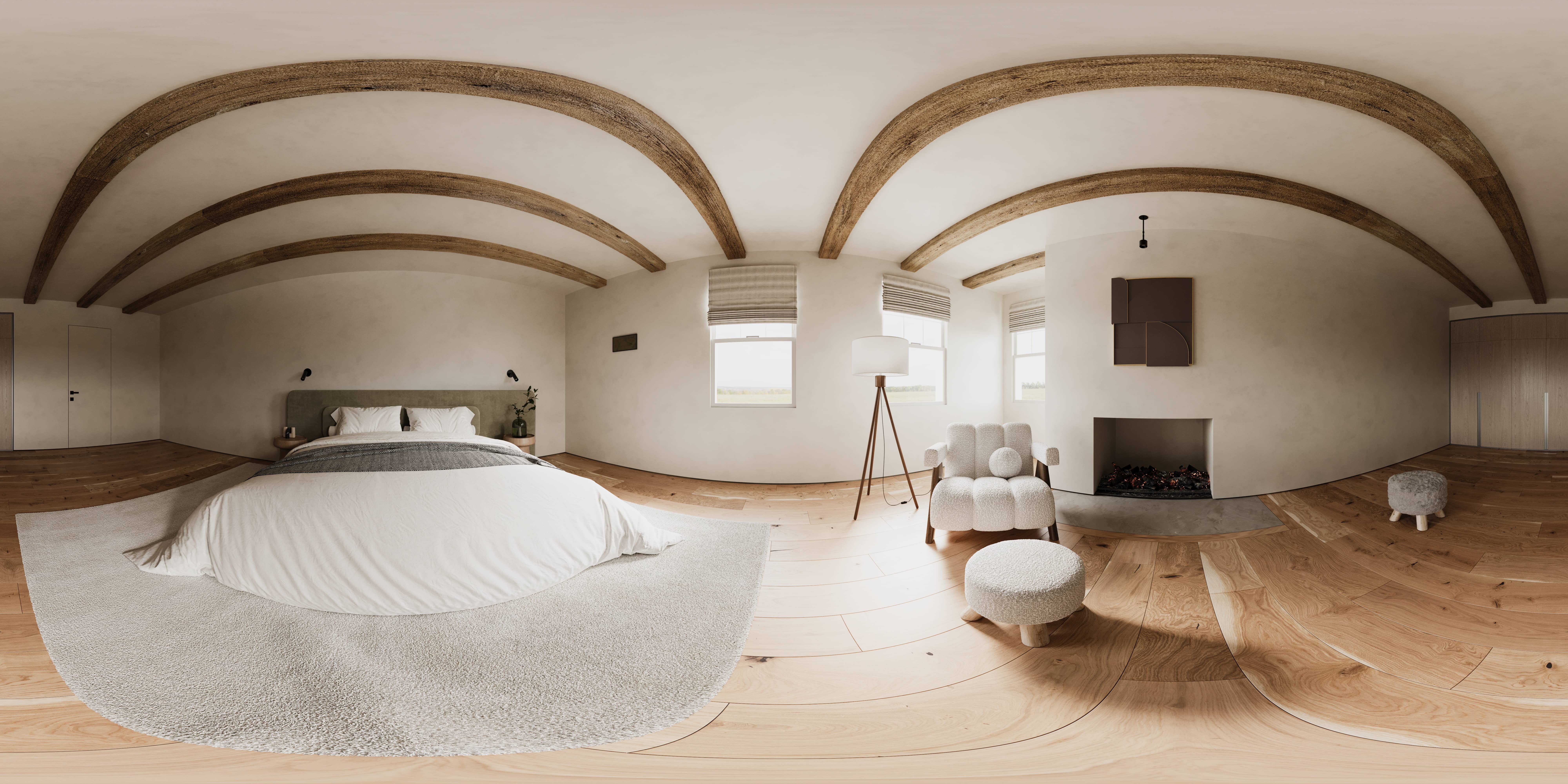 360-degree architectural panorama — immersive virtual tour before construction