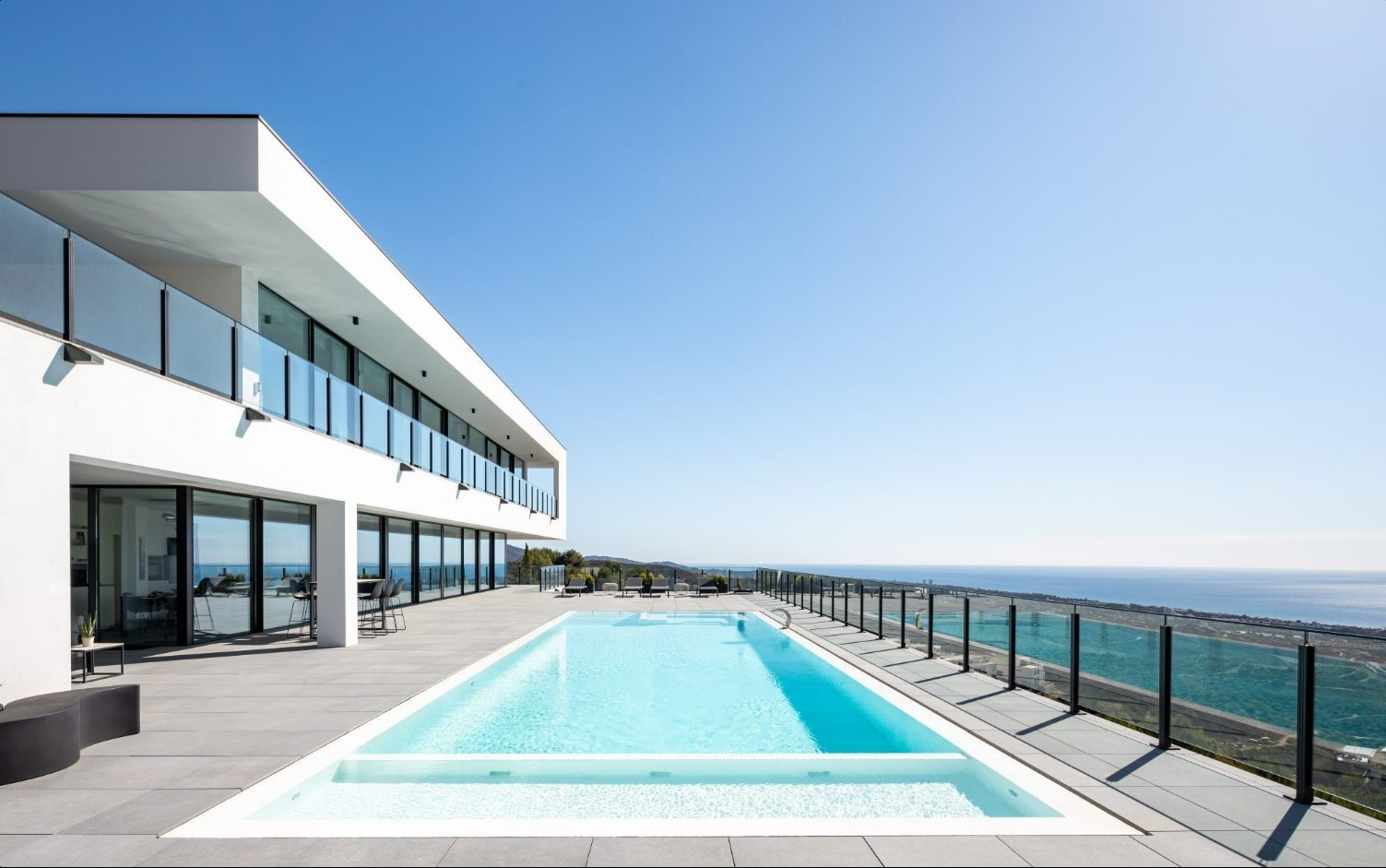 Piscina Nacho Villa photorealistic exterior render — swimming pool architectural visualization